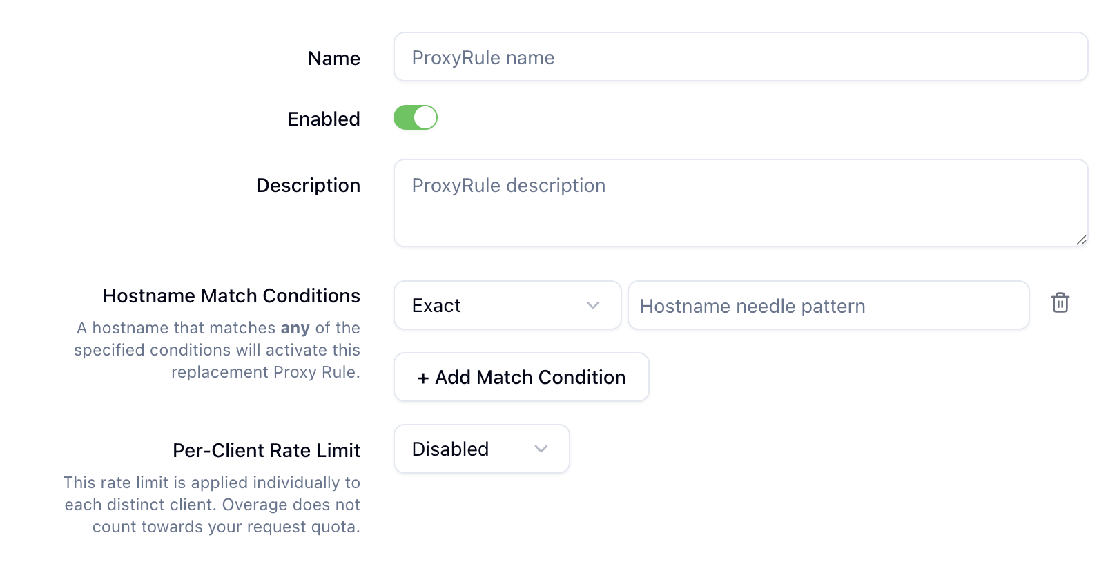 Match Conditions Match Conditions