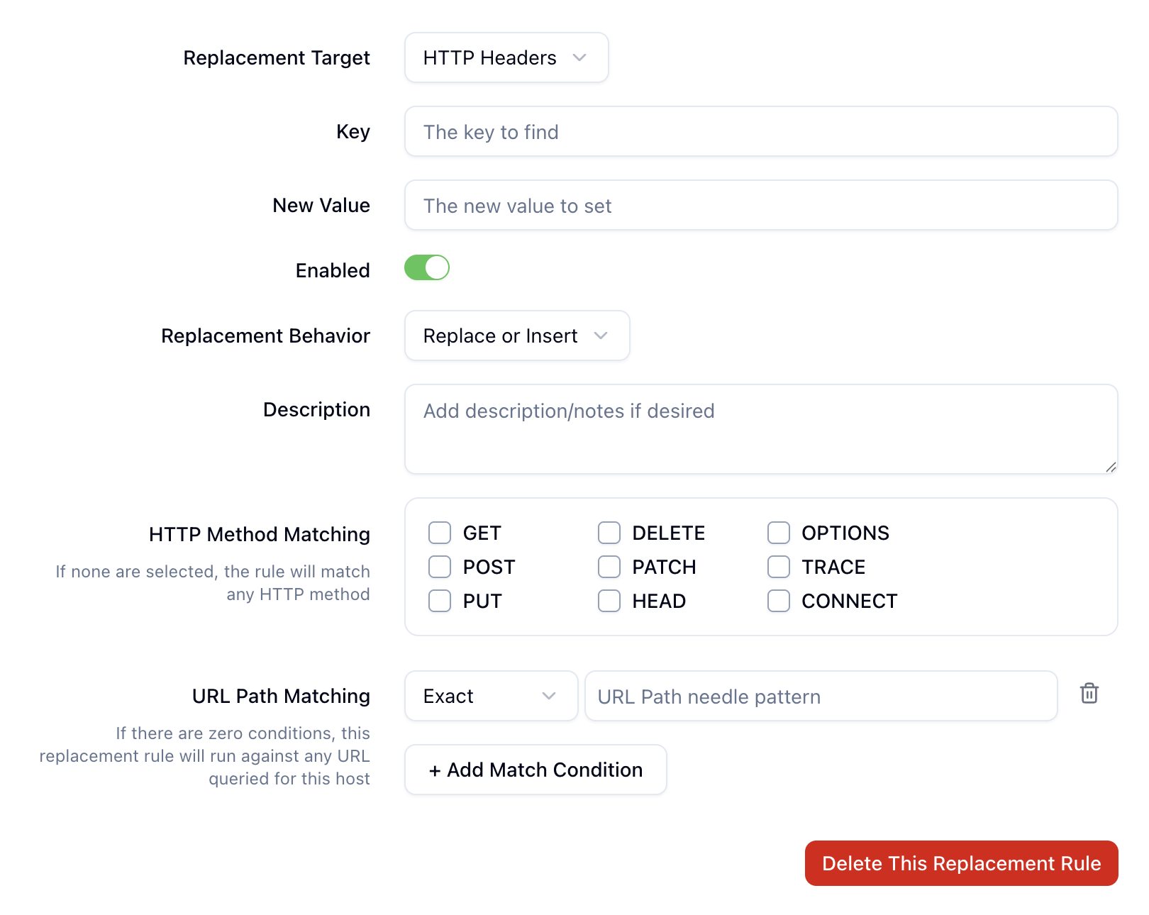 Replacement Rules Replacement Rules